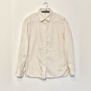 Muji 100% Cotton button up Shirt - cream/natural cotton color XS